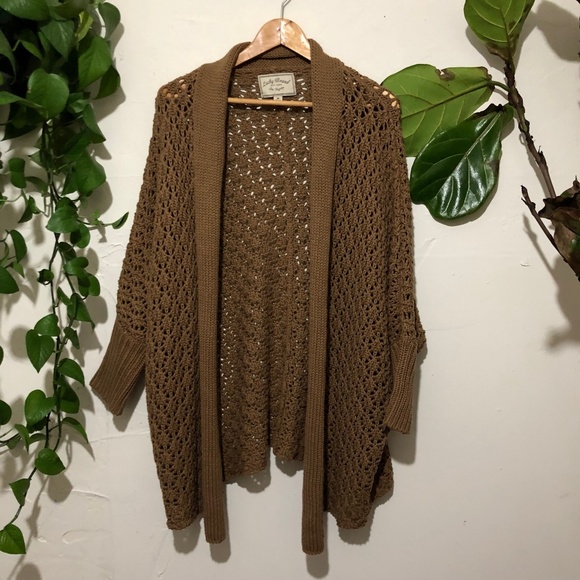 Lucky Brand Oversized Crochet Cardigan 